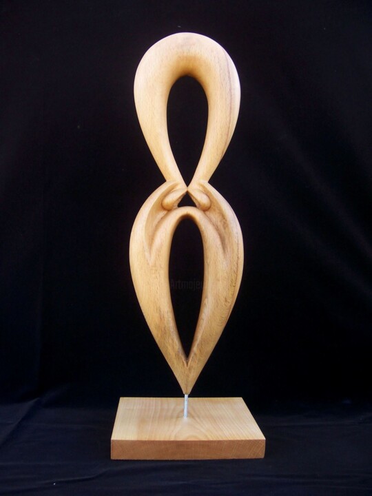 Skulptur mit dem Titel "15609026-1338505729…" von Imazi Ghen, Original-Kunstwerk, Holz