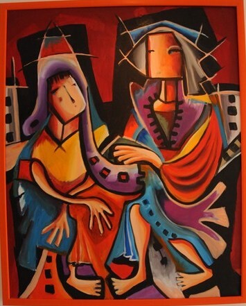 Pintura titulada "Toi et moi" por Imene Mebarki, Obra de arte original, Oleo