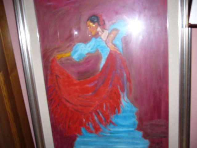 Pittura intitolato "flamenco" da Vincent, Opera d'arte originale