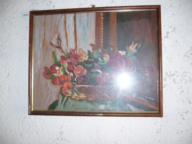 Painting titled "cesto di fiori" by Vincent, Original Artwork