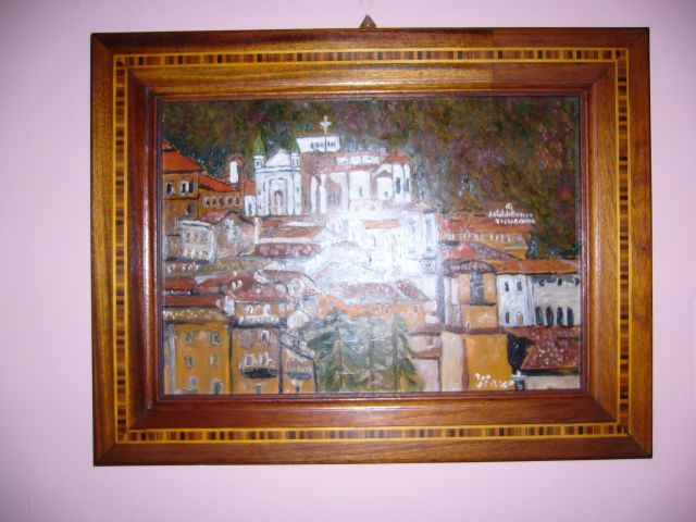 Painting titled "cascia veduta panor…" by Vincent, Original Artwork