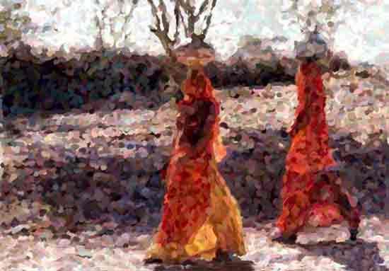 Painting titled "weman" by Imran Zaib, Original Art,