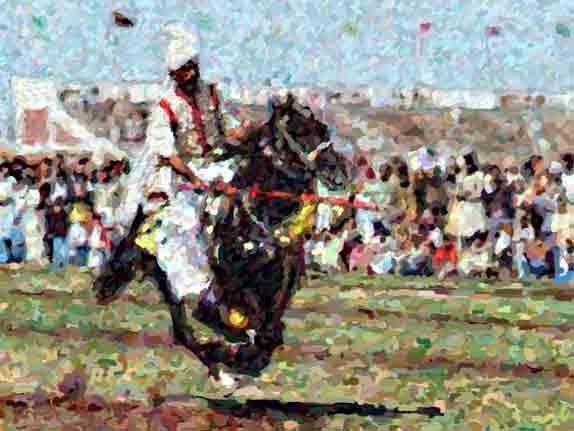 Painting titled "polo horse" by Imran Zaib, Original Art,