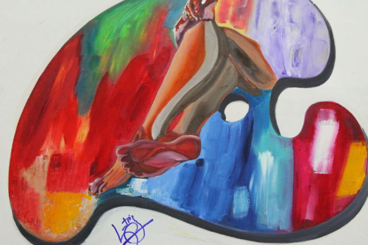 Painting titled "Untitled.jpg" by Imtiaz Hussain, Original Art, Oil