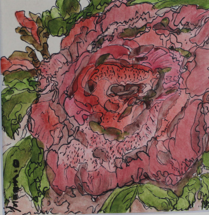 绘画 标题为“Rose” 由Inaam Obaidi Onsi, 原创艺术品, 丙烯
