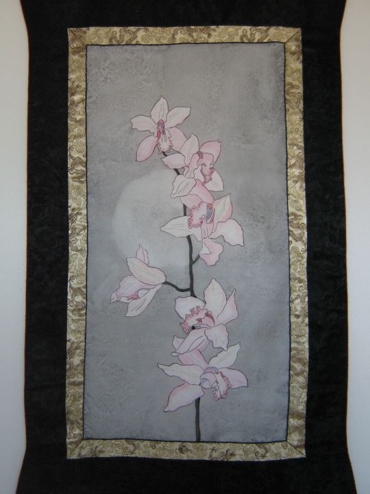 Pintura intitulada "Pink Orchid" por Inara Cedrins, Obras de arte originais, Outro