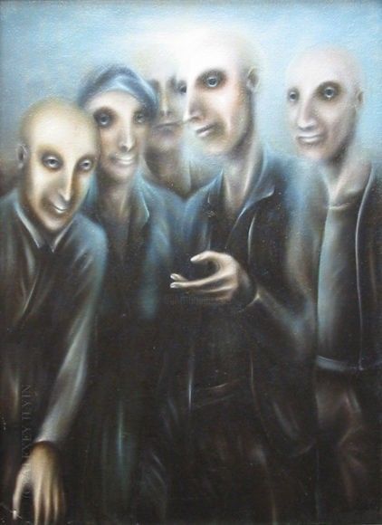 Pintura titulada "По ту сторону" por Aleksei Ilin, Obra de arte original, Otro
