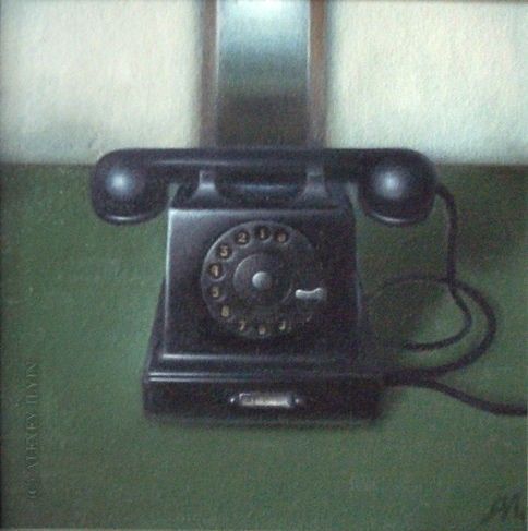 Painting titled "Телефон" by Aleksei Ilin, Original Artwork, Other