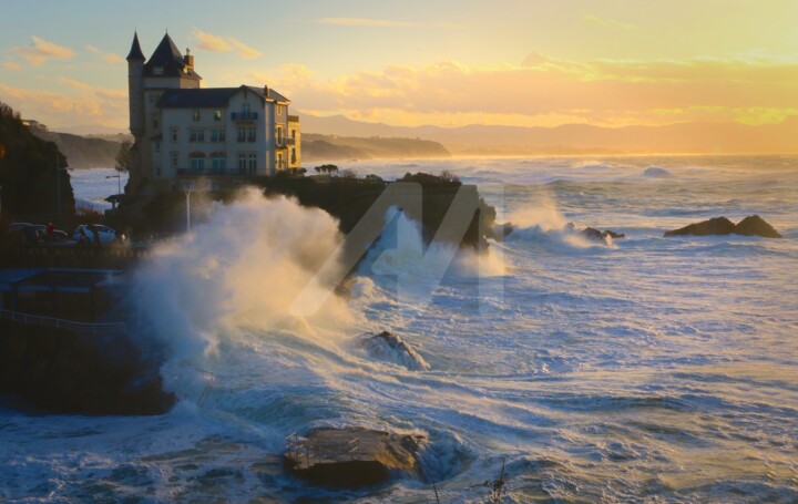 Photographie intitulée "Biarritz Villa Belza" par Inxau, Œuvre d'art originale, Photographie numérique