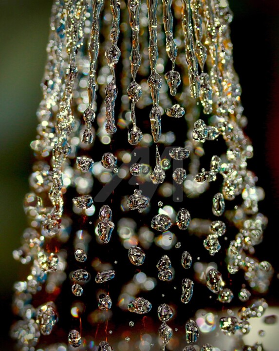 Photographie intitulée "Perles de pluie" par Inxau, Œuvre d'art originale,