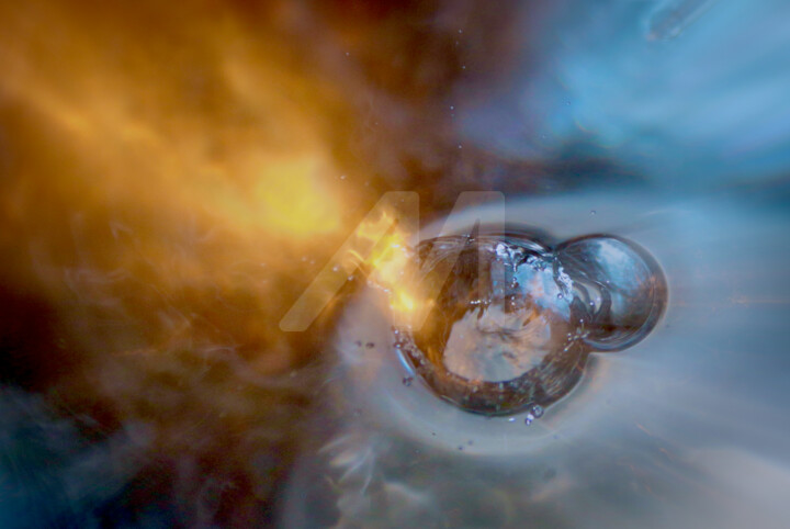 Photographie intitulée "Cheval de feu" par Inxau, Œuvre d'art originale,