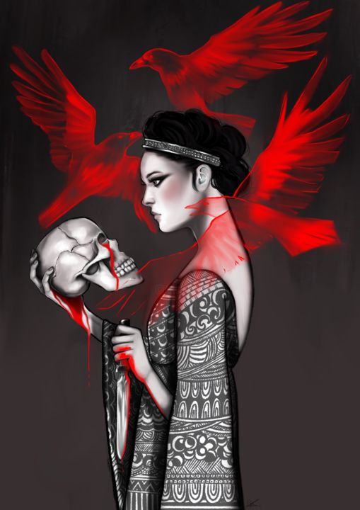 Digital Arts titled "Blood Will Have Blo…" by Inesca, Original Artwork, 2D Digital Work
