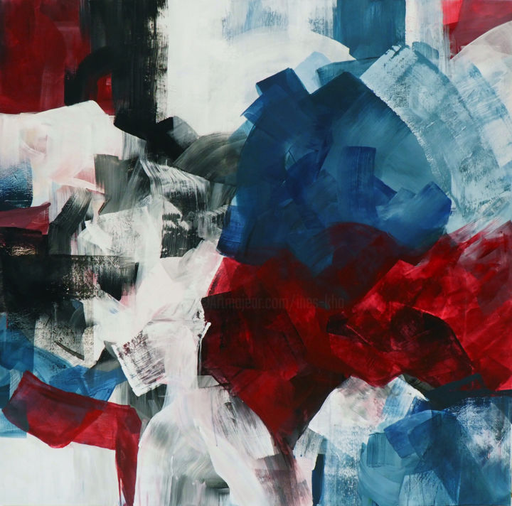 Pittura intitolato "Abysse" da Ines Khadraoui, Opera d'arte originale, Acrilico