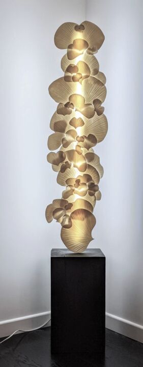 Sculpture intitulée "Gingko II" par Inès Dauxerre, Œuvre d'art originale, Céramique