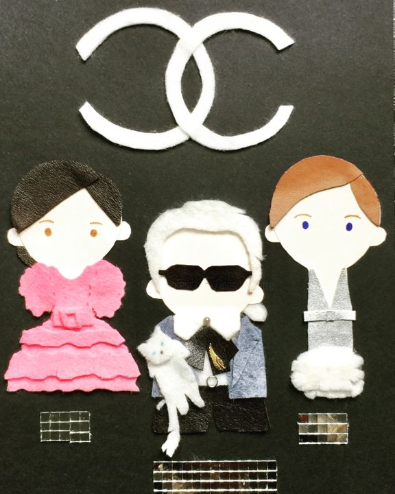 Artisanat intitulée "mini Karl 2017" par Inès Dauxerre, Œuvre d'art originale