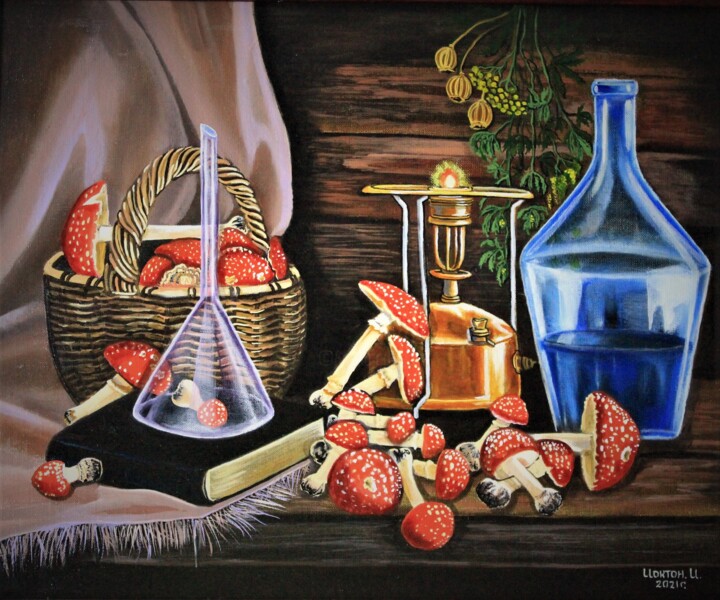 Картина под названием "Шаманские забавы" - Инесса Иоктон, Подлинное произведение искусства, Масло