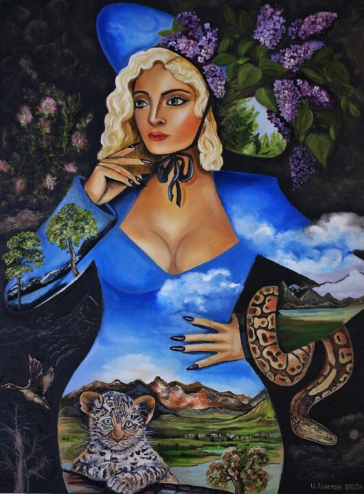 Painting titled "ФАУНА" by Inessa Iokton, Original Artwork, Oil