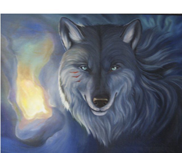 绘画 标题为“Волк” 由Инесса Князева, 原创艺术品, 其他