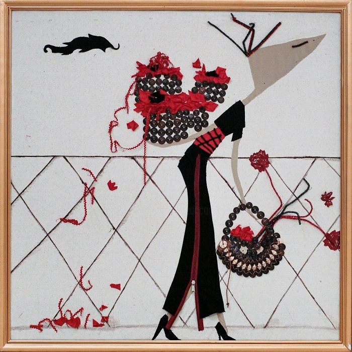 Textile Art titled "Perjuangan Hidup" by Inez Audriana, Original Artwork
