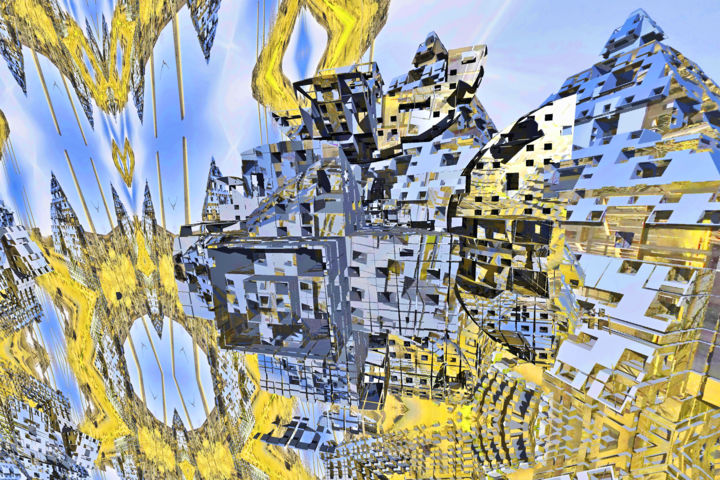 Digitale Kunst mit dem Titel "Fractal architectur…" von Infinitelightsight, Original-Kunstwerk, 2D digitale Arbeit