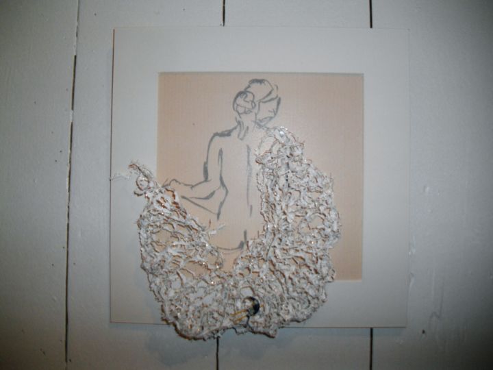 Textile Art titled "Manteau neigeux" by Stéphanie Salinères, Original Artwork