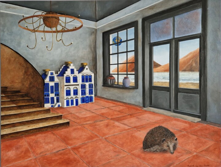 Картина под названием "Just wandering betw…" - Robert Van Den Herik, Подлинное произведение искусства, Масло