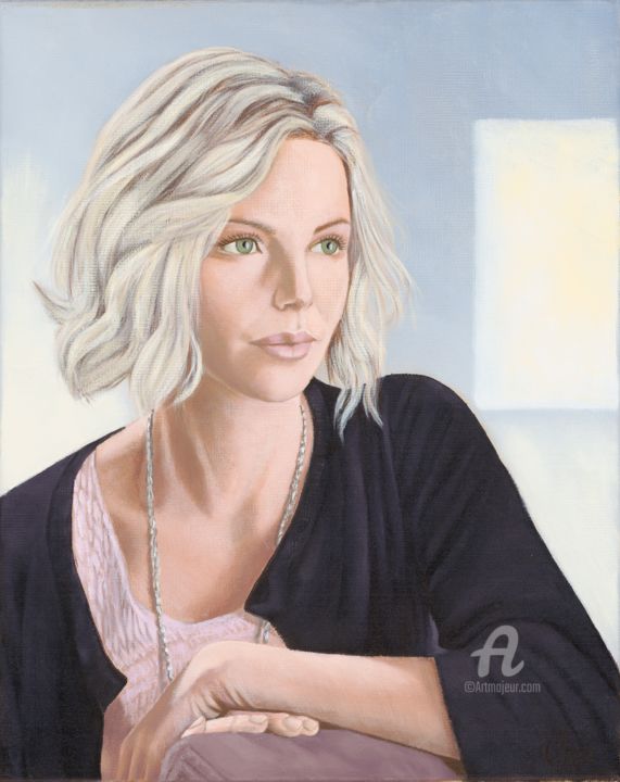 Painting titled "Lisa" by Rmutti, Original Art, Oil