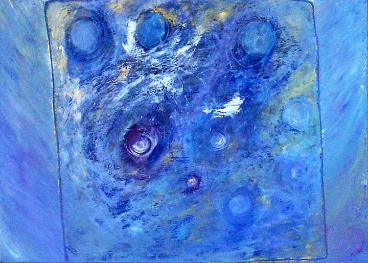 Painting titled "Universe" by Maja Šmid, Original Artwork, Acrylic