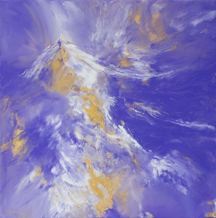 Peinture intitulée "Ascension" par Stéf, Œuvre d'art originale, Huile