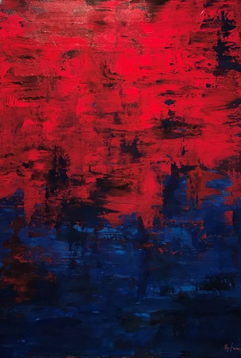 Peinture intitulée "Progression Pourpre" par Frédéric Hofmans, Œuvre d'art originale, Acrylique