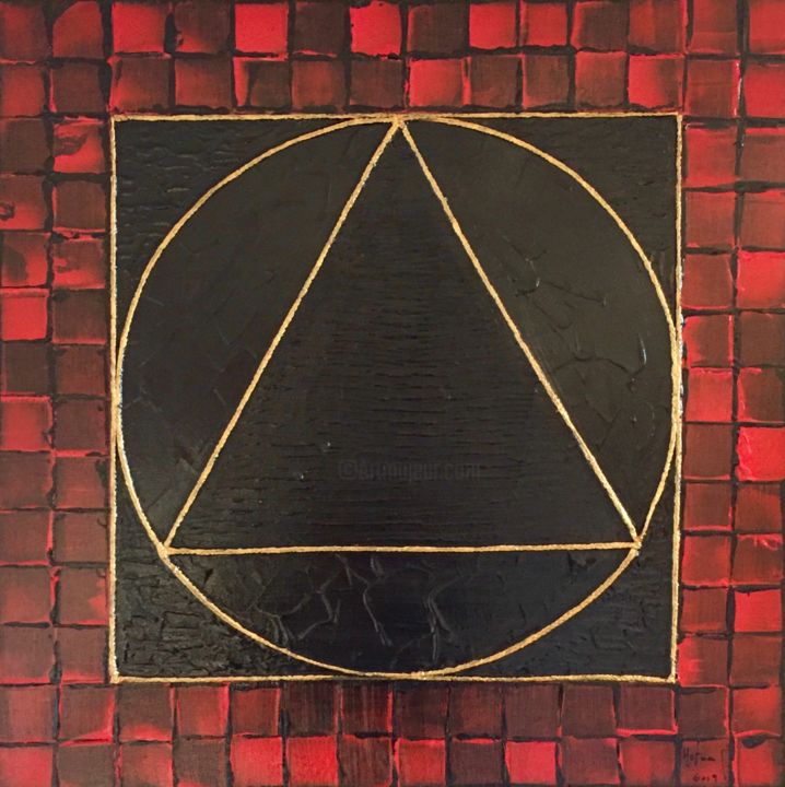 Peinture intitulée "Quadrature" par Frédéric Hofmans, Œuvre d'art originale, Acrylique
