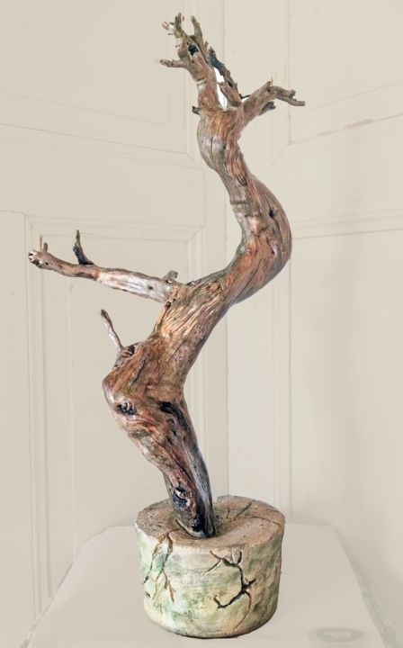 Γλυπτική με τίτλο "Treedancer" από Kunstimkuhstall, Αυθεντικά έργα τέχνης, Σκυρόδεμα