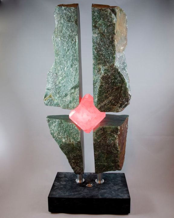 Sculpture intitulée "Greencore" par Jörg Walker, Œuvre d'art originale, Pierre