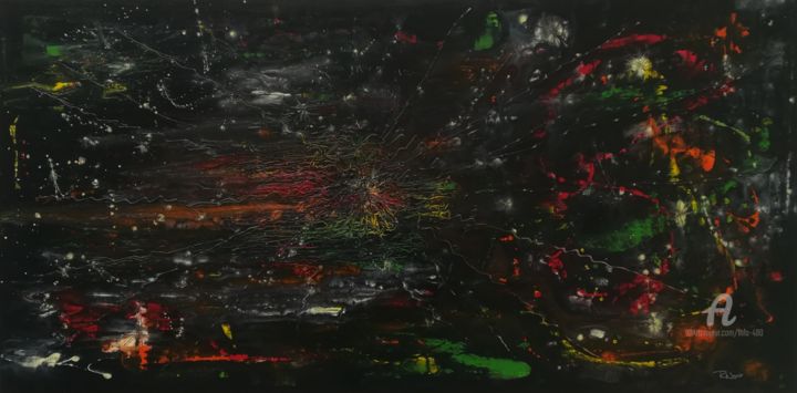 Malerei mit dem Titel "Galaxy" von Ralph Wagner, Original-Kunstwerk, Acryl