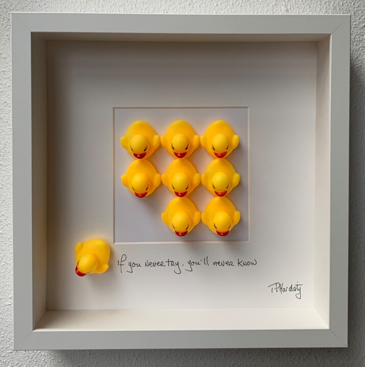 Collagen mit dem Titel "If you never try yo…" von Tp Hardisty, Original-Kunstwerk, Collagen Auf Karton montiert