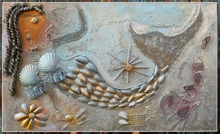 Collages intitolato "The Wailing of the…" da Beatrice Roman, Opera d'arte originale, Collages