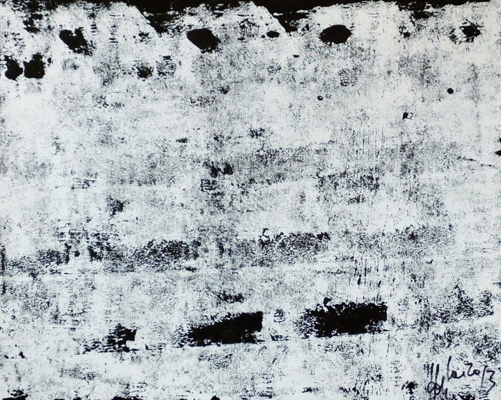 Картина под названием "Black and White BW5" - Lee Eggstein, Подлинное произведение искусства, Акрил