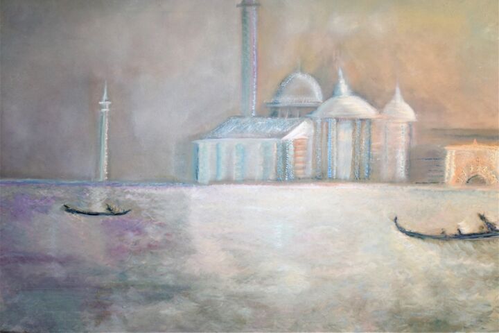 Картина под названием "Monet in Venedig" - Natalie Andresen, Подлинное произведение искусства, Масло