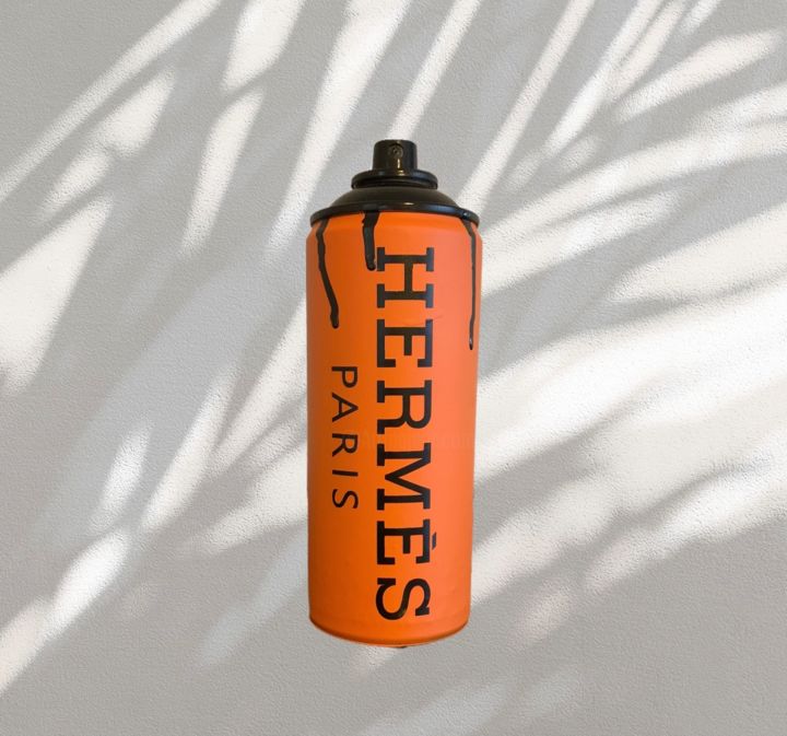 Sculpture intitulée "Bombe hermès 5/100" par Walid Sahraoui (Wally), Œuvre d'art originale, Acrylique
