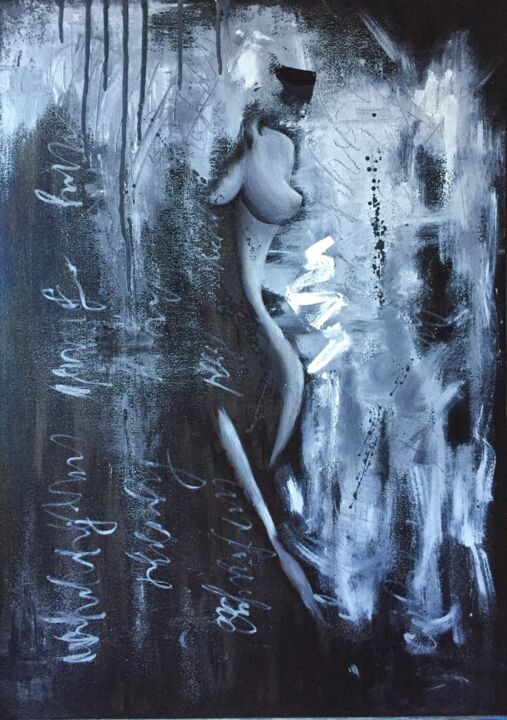 Картина под названием "Искушение" - Inga Kniazieva, Подлинное произведение искусства, Масло