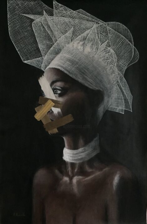 Картина под названием "Лучше помолчи" - Inga Kniazieva, Подлинное произведение искусства, Акрил