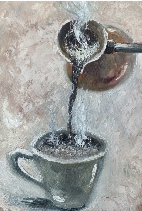 "Morning Cup of Сoff…" başlıklı Tablo Inga Savina tarafından, Orijinal sanat, Petrol