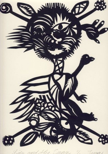 Gravures & estampes intitulée "Lida and the Swan" par Inga Torfadottir, Œuvre d'art originale
