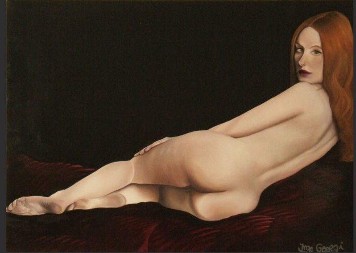 Malarstwo zatytułowany „Roxane” autorstwa Inge Georgi, Oryginalna praca, Olej