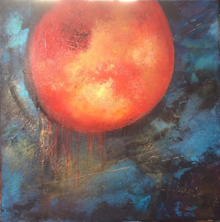 Pintura intitulada "Blutmond" por Ingemalt, Obras de arte originais, Acrílico