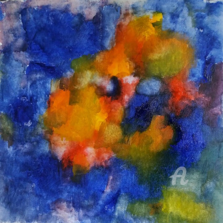 Картина под названием "True colors III" - Ingela Wallgren Lindgren, Подлинное произведение искусства, Масло Установлен на Де…