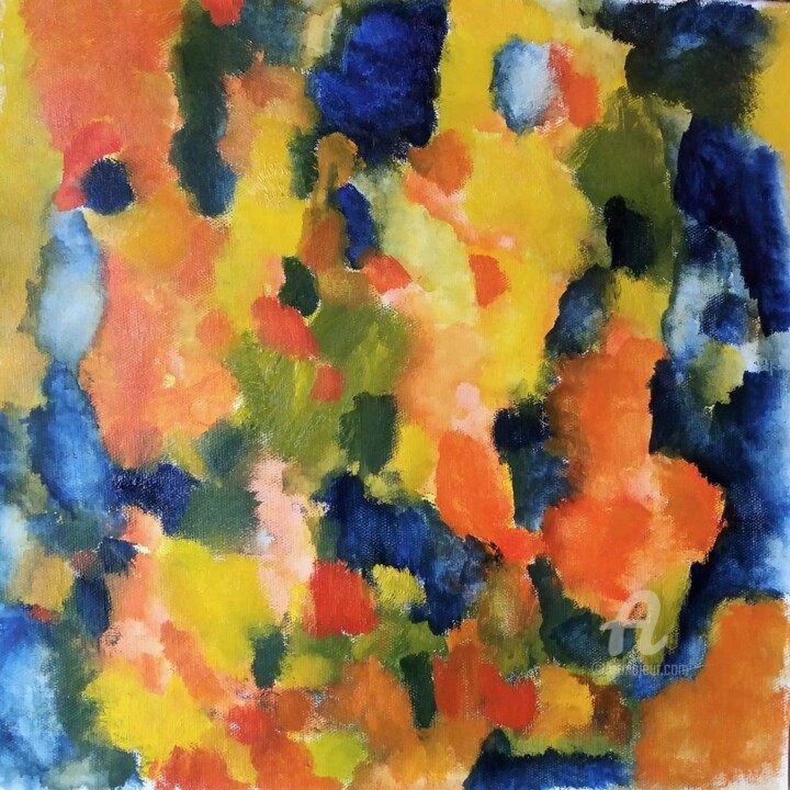 Painting titled "True colors II" by Ingela Wallgren Lindgren, Original Artwork, Oil Mounted on Wood Panel