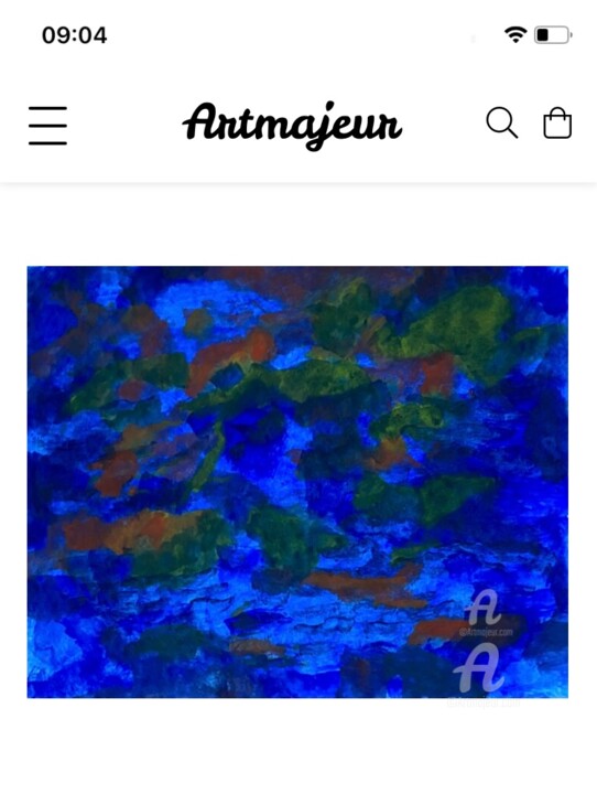 Painting titled "Blue step" by Ingela Wallgren Lindgren, Original Artwork, Tempera