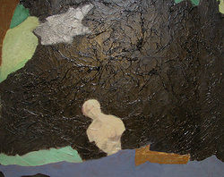 Malerei mit dem Titel "Fragment of the Past" von Inger Eriksson, Original-Kunstwerk
