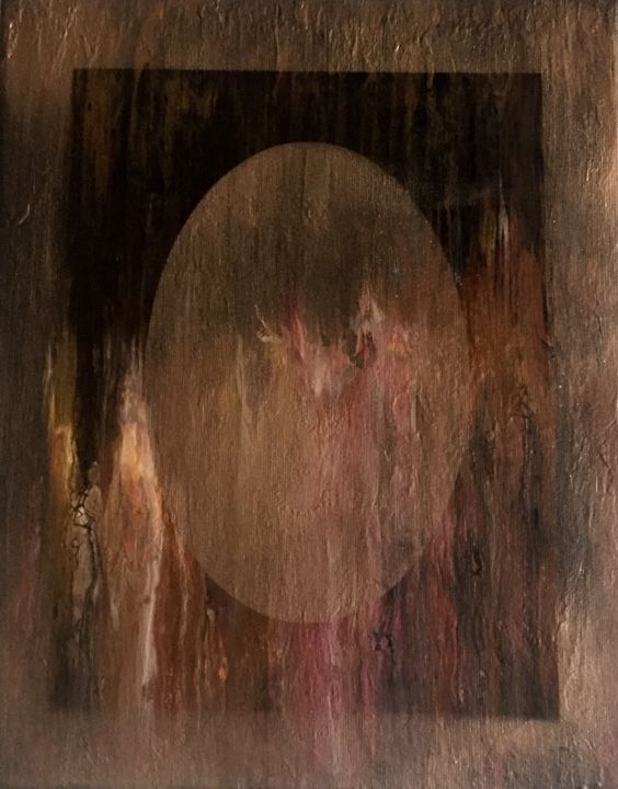 Pittura intitolato "Oval Look" da Ingrid Buschgens, Opera d'arte originale